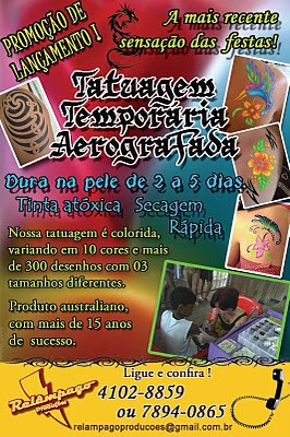 TATUAGEM TEMPORARIA AEROGRAFADA